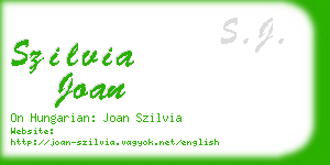 szilvia joan business card